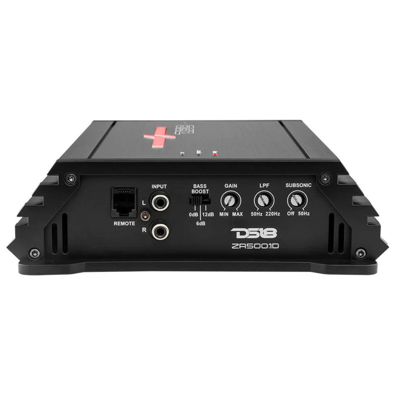 DS18 ZR Series Monoblock Class D 500 Watt RMS 1 Ohm Bass Amplifier ZR500.1D