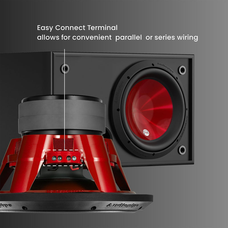 Audiopipe Eye Candy Red 12 Inch 800 Watts Dual 4 Ohms Subwoofer TXX-APD-12RD