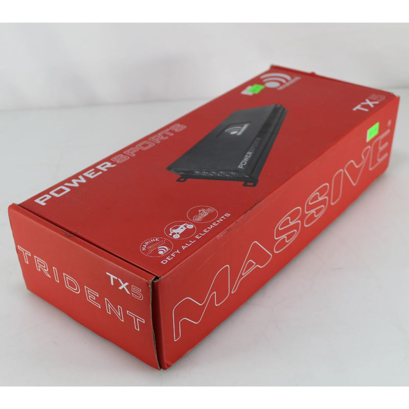Massive Audio Trident 5-Ch 1560W RMS Class-D Full Range Marine Amp TX5 OPEN BOX