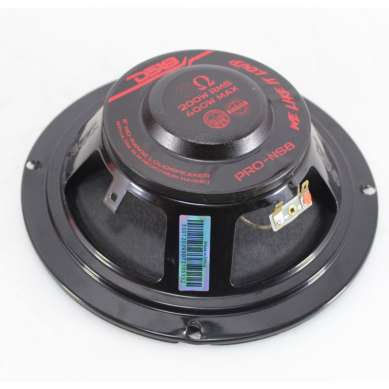 DS18 PRO 8" Mid-Range Speaker 400 Watt 8 Ohm with Ultra Slim Neo Magnet OPEN BOX