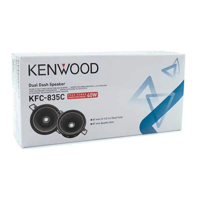Pair of Kenwood 3.5-Inch Round Car Speaker System w/ Whizzer Cone