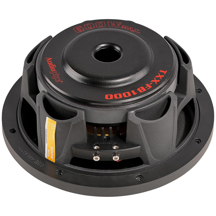 Audiopipe 10" 600W Max Dual Voice Coil 4-Ohm Shallow Mount Subwoofer TXX-FB1000