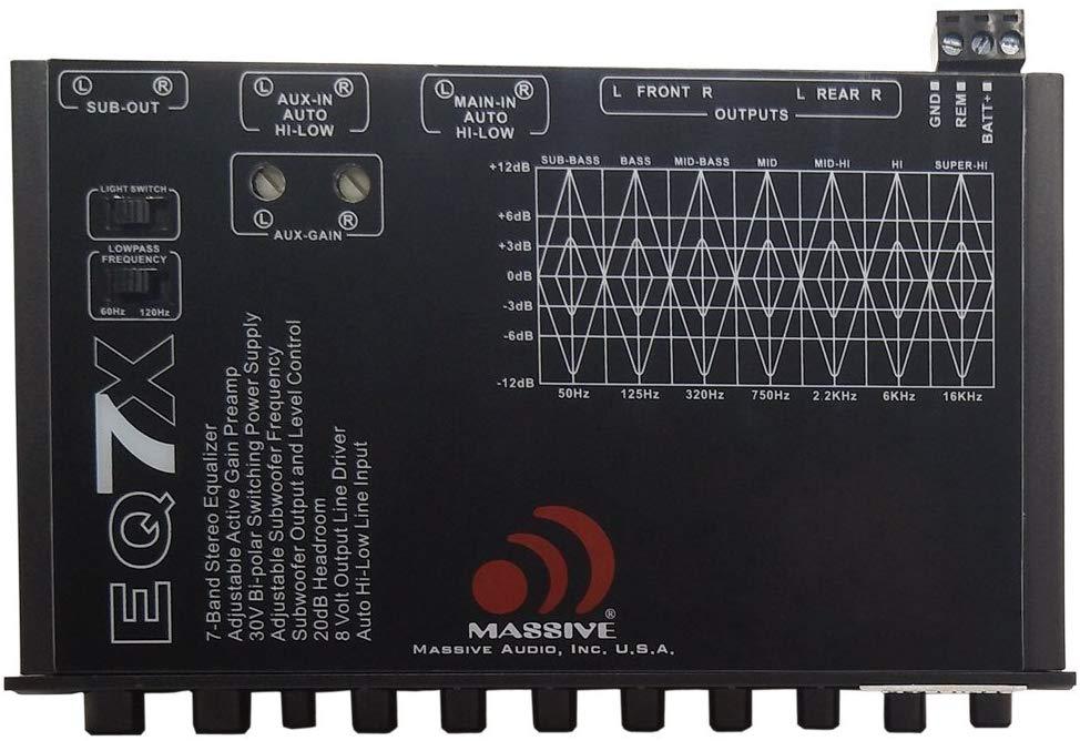 Massive Combo 7 Band Graphic Equalizer EQ7X + 3 Way Electronic Crossover TRI-XO