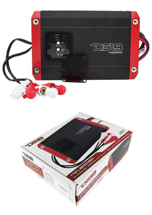 DS18 Marine ATV Boat Wake Board Towers 750W Amplifier Bluetooth Combo