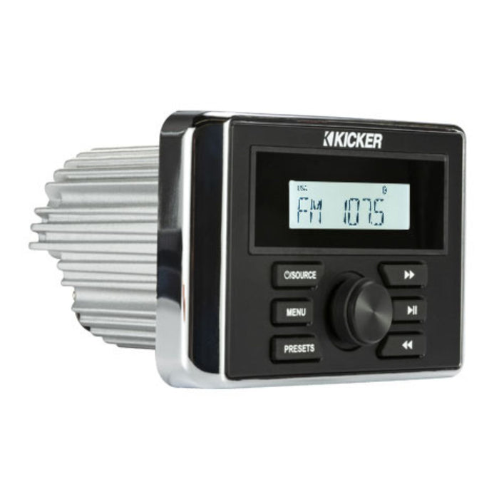 Kicker Marine Audio Weather Resistant Media Radio Bluetooth USB AM/FM 46KMC3