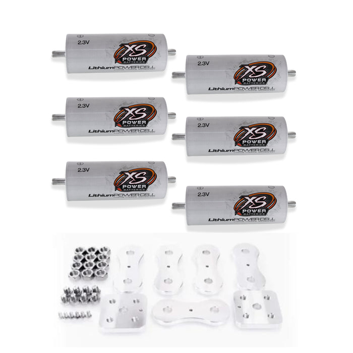 XS Power 6-Pack Kit 40AH Lithium Cell Bank 2.3v Lith Titanate Oxide (LTO)