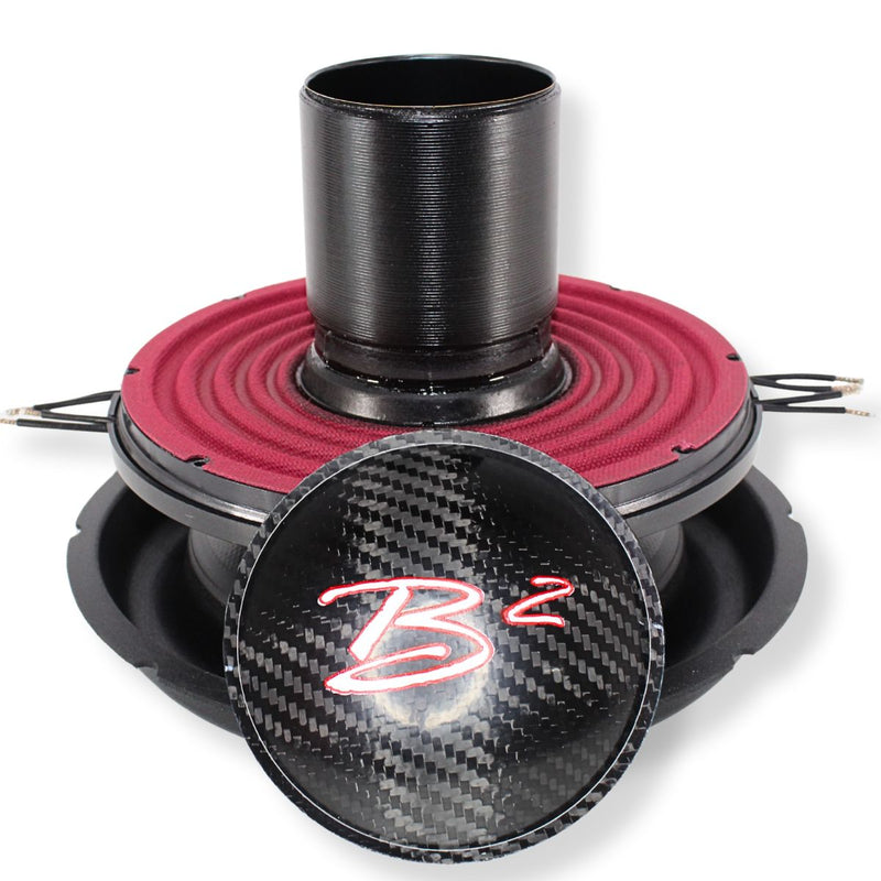 B2 Audio Rampage 10" Re-cone Kit Drop  1-Ohm 3" Coil Carbon Fiber