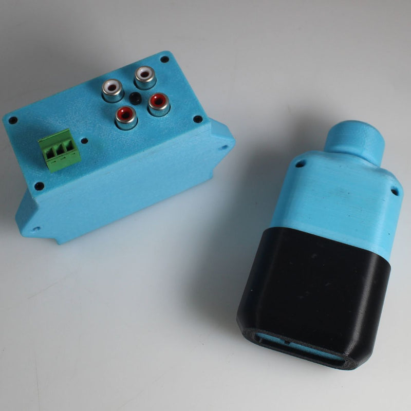 Wireless Bass Knob OLED Display RCA Attenuation & Volt Meter Light Blue OPEN BOX