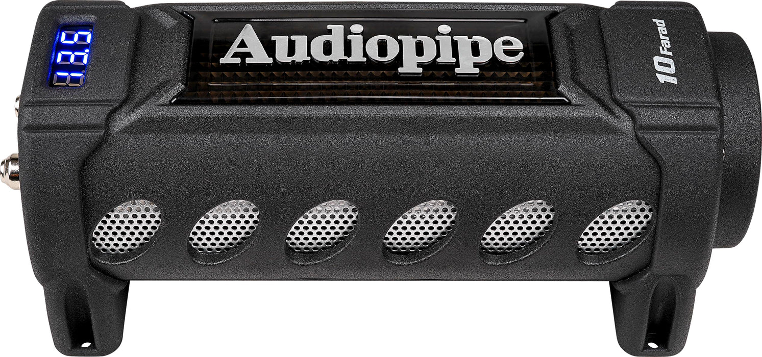 Audiopipe 10 Farad Capacitor w/ Digital Display & Status Indicator ACAP-D10000