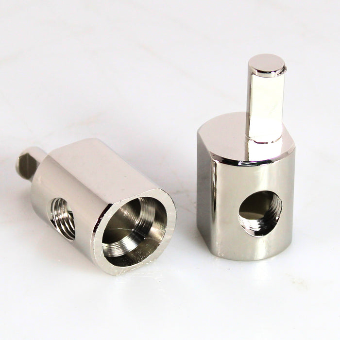 Big Jeff Audio Pair of Aluminum 0 GA to 4 GA Offset Amplifier Input Reducers