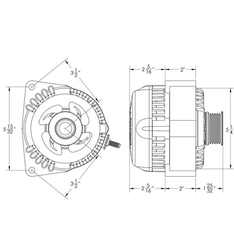 Mechman S-Series 170 Amp Racing Alternator For GM Truck LS Engine Swap B8206170B