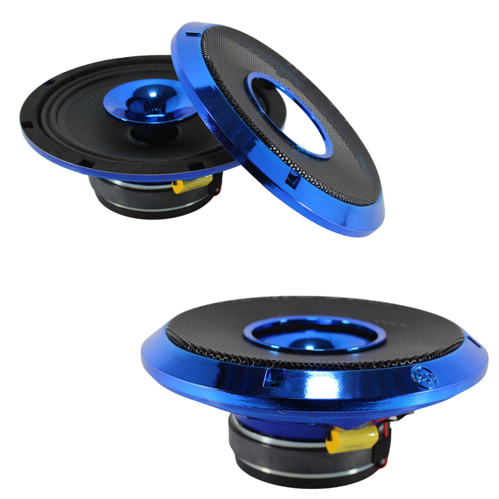 8" 200W RMS 4 Ohm Blue Eye Candy Compression Horn Midrange Coaxspeaker -OPEN BOX