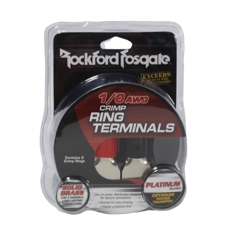 Rockford Fosgate RFTS1 1/0 AWG 5/16" Seamed Crimp Ring Terminals RFTS1