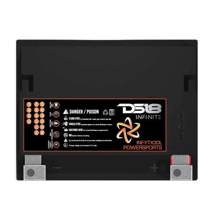 DS18 12V Battery 30 AH 1100W Moto Powersports AGM INFINITE INF-YTX30L