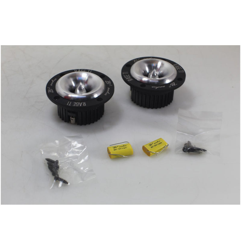 B2 Audio 100 Watt RMS 4-Ohm 3.5" Pair of RAGE T1 Neodymium OD Tweeters OPEN BOX