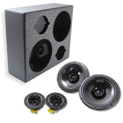 Dual 6.5" Speaker Pod Box + Deaf Bonce 6.5" Speakers + Audiopipe Tweeters Combo