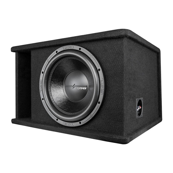 DS18 12" Subwoofer Ported Box w/ 1 CH Amp & 4 GA Amp Kit Car Audio Bass Package