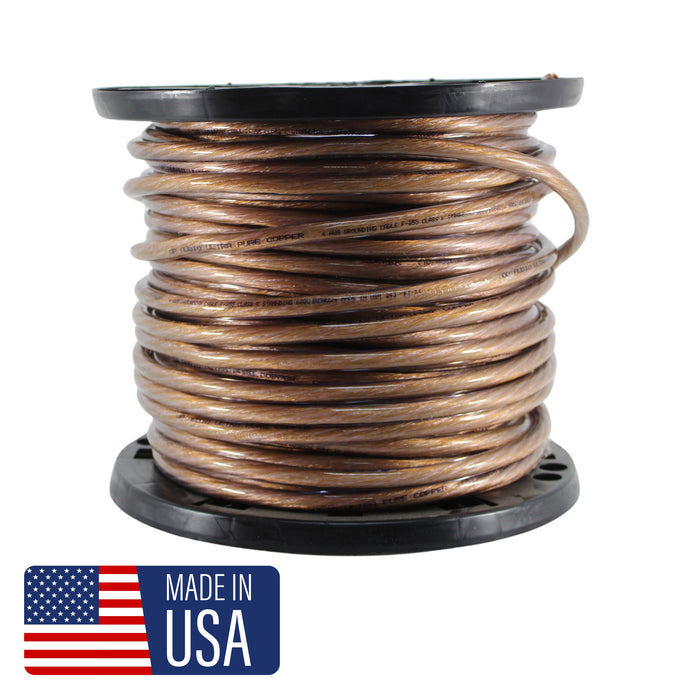 GP Car Audio True 4 AWG 100% OFC Pure Copper Power/Ground Wire Clear Lot