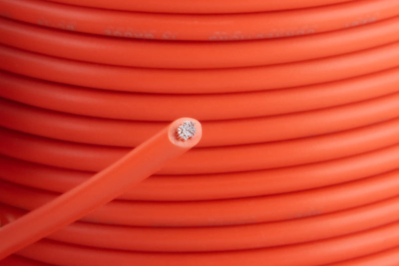 14 GA 100 FT Orange Stranded of CCA Primary Power Ground Wire Cable - Full Spool