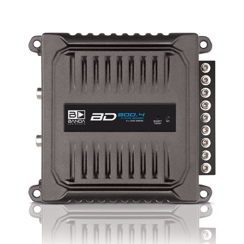 Banda Pocket Series Compact 800 Watt 1-Ohm 4 Ch Brazilian Amplifier BD-800.4-1