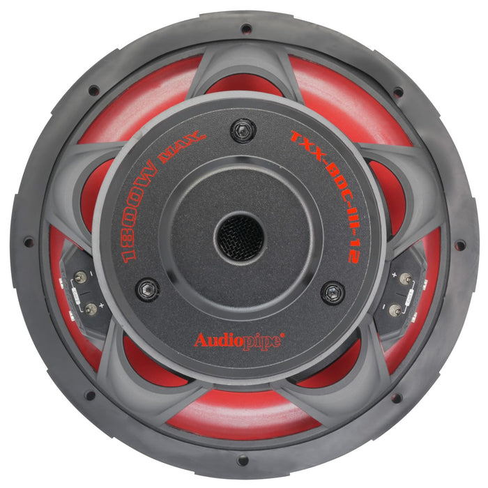 12" 900W RMS 4-Ohm 3" DVC Triple Stack Magnet Subwoofer Audiopipe TXX-BDC Series