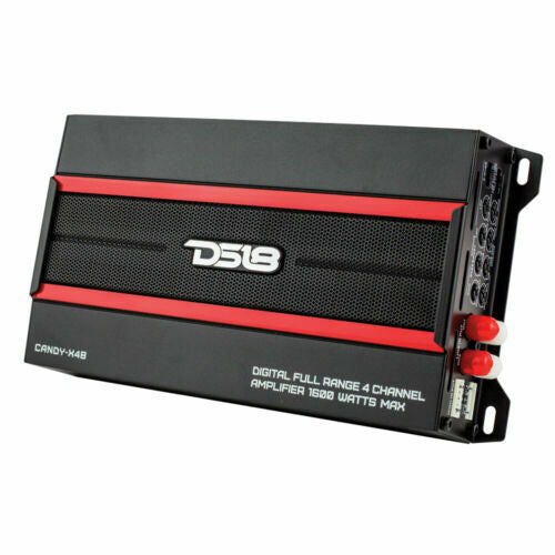 DS18 Car Audio 4 Channel Amplifier 1600 Watts MAX Class D Mini amp CANDY-X4B