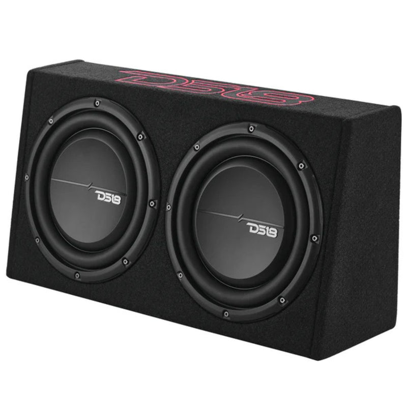 10 350W RMS 2-Ohm Loaded Subwoofer Sealed Truck Enclosure w/ Passive Radiator
