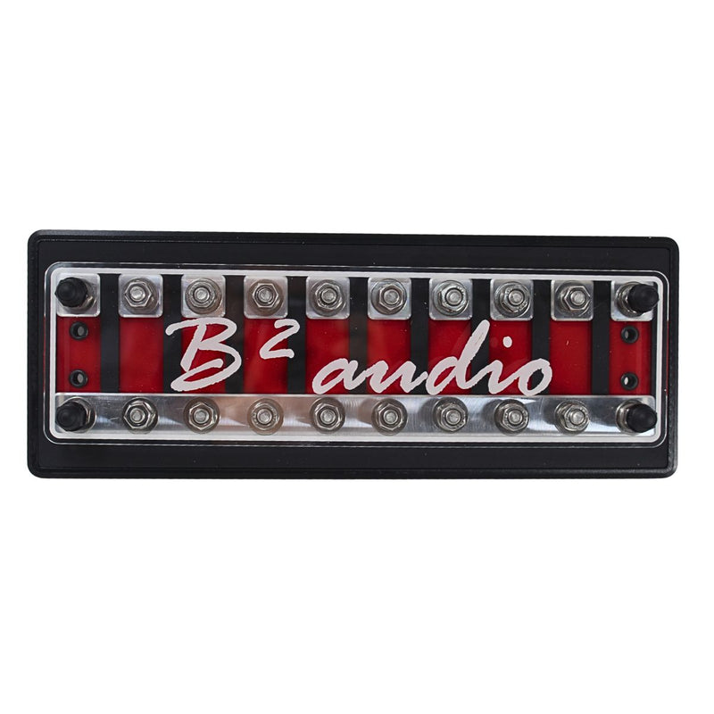 10 Spot Heavy Duty ANL Fuse Distribution Block w/ Acrylic B2 Audio Cover