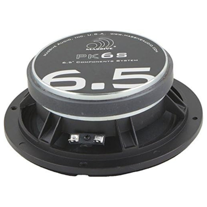 Massive Audio PK6S 500W Max 6.5" Shallow Mount Component Speaker System