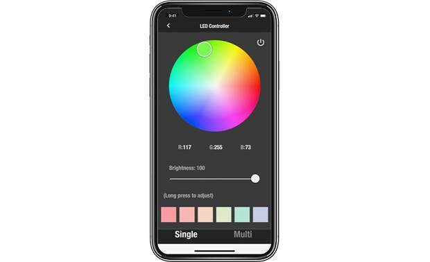 Rockford Fosgate Color Optix Light Controller IOS Android App Interface PMX-RGB