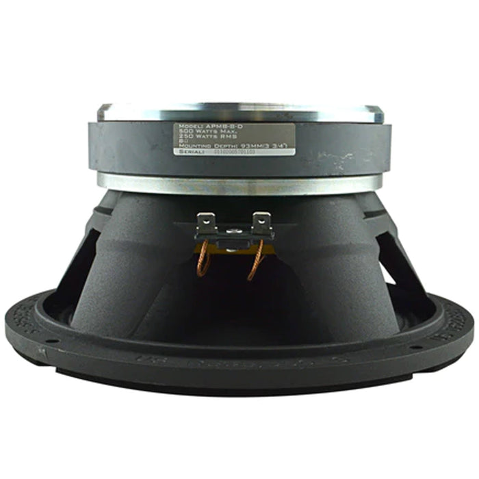 Audiopipe 8 Mid Bass Loud Speaker 500W 8 ohms 2 Voice Coil Black