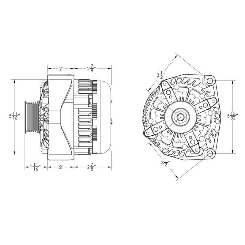 Mechman Elite Series 320 Amp Alternator For 1996 - 2004 GM Truck 8206320