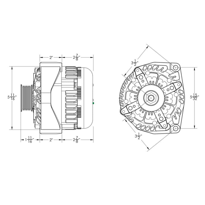 Mechman Elite Series 320 Amp Alternator For 1996 - 2004 GM Truck 8206320