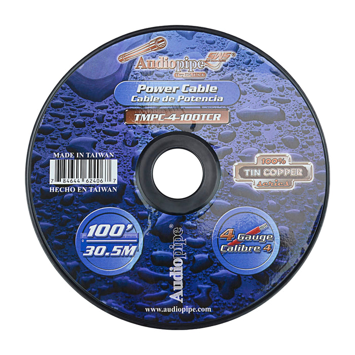 Audiopipe 4 GA OFC Tinned Marine Power/Ground Wire Red Lot Cut By The Foot