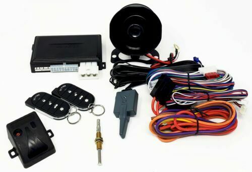 Car Alarm Security 2 Door Locks, Keyless Entry 1-Way Fob Remote Start Scytek A4