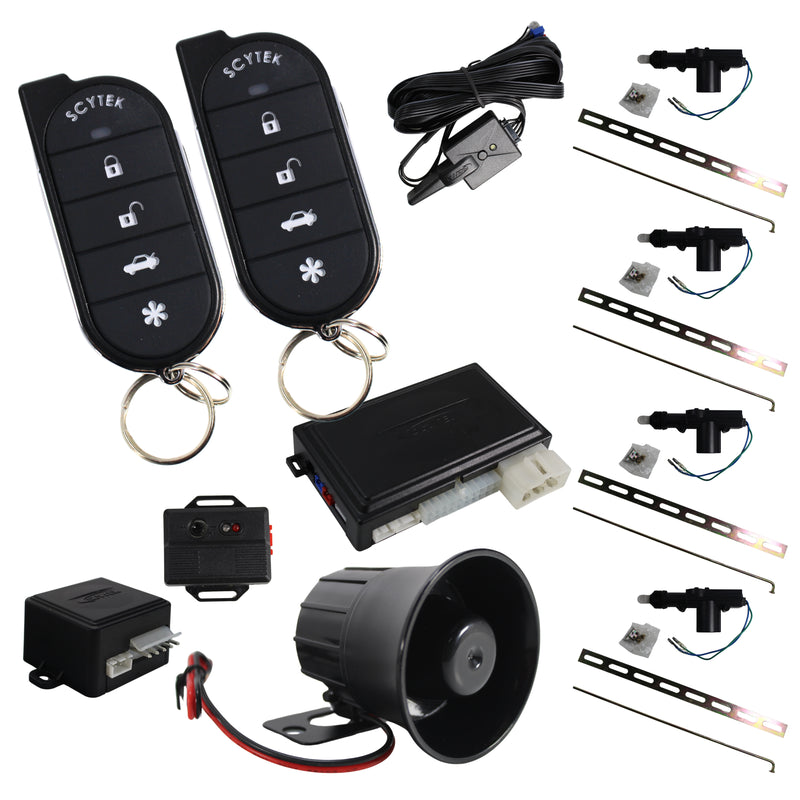 A4 5 Button Remote Engine Start, Keyless Entry, Security System w/ 2 Remotes