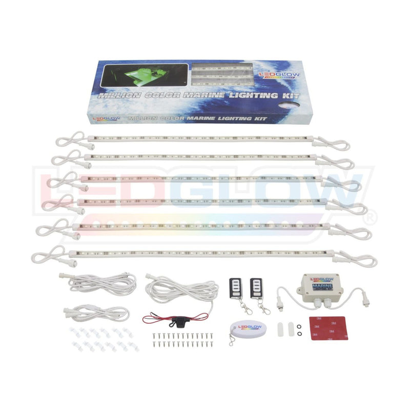 LEDGlow Million Color 6pc Marine Deck & Cabin Accent Light Kit 20" Waterproof