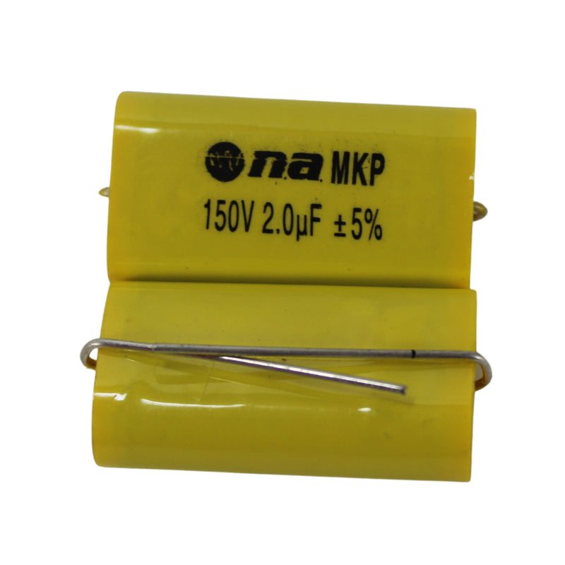Pair of 2.0 Microfarad Bass Blocker 150 Volt Metalized Film Capacitors