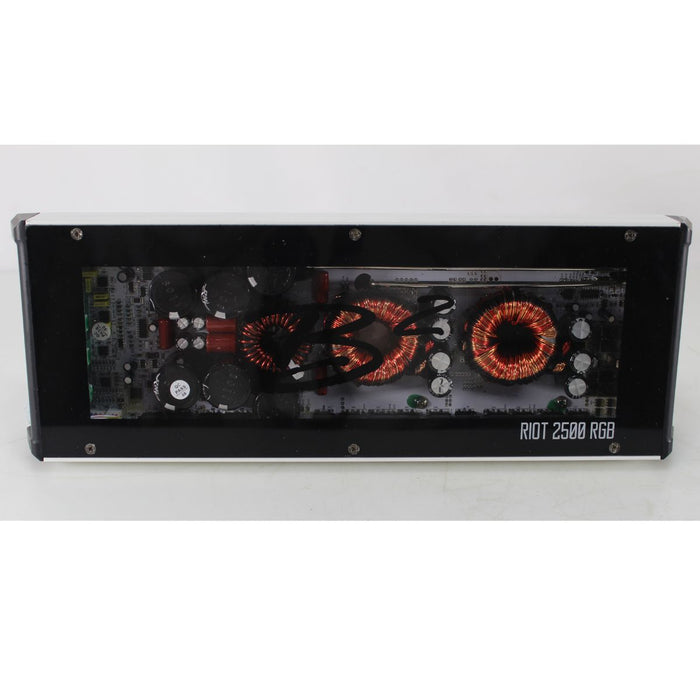 B2 Audio RIOT Series 2500W 1-Ohm Class D Monoblock Amplifier w/ RGB LED Lights OPEN BOX