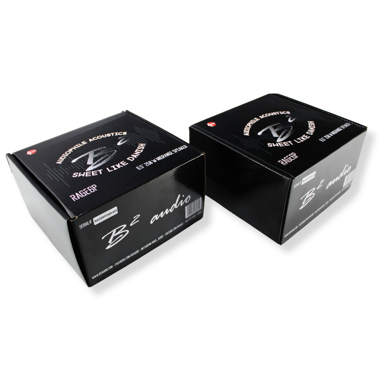 B2 Audio Rage 6.5" 120W RMS  4-Ohm Mid-Range Speaker Pair B2-RAGE6P