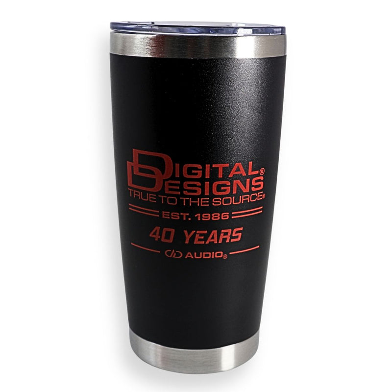 DD Audio 40th Anniversary 20 oz Insulated Stainless Steel Tumbler Black