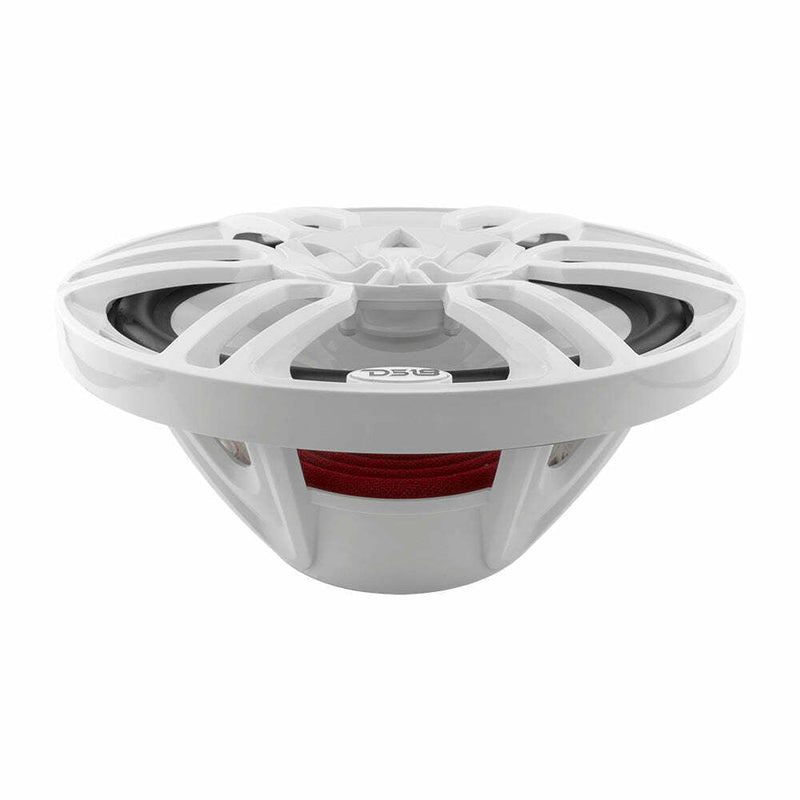 DS18 Pair of White NXL-69 6x9" 2-Way 375W 4 Ohm Coaxial Marine Speakers RGB LED