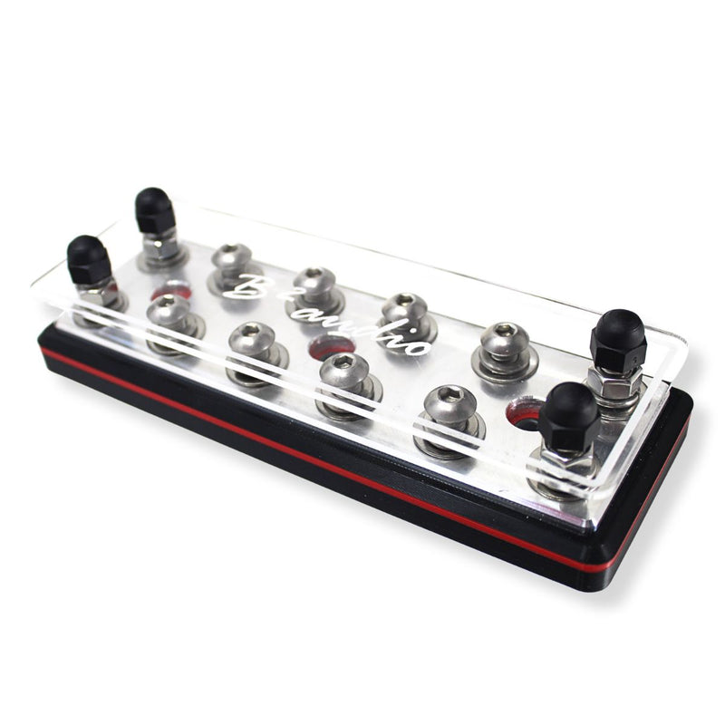 12 Spot Power / Ground 9/32 Terminal Lug Distribution Block - B2 Audio