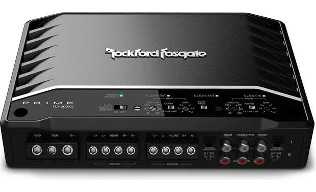 Rockford Fosgate Prime 300W 4-Channel Full Range Class D Amplifier +Install Kit