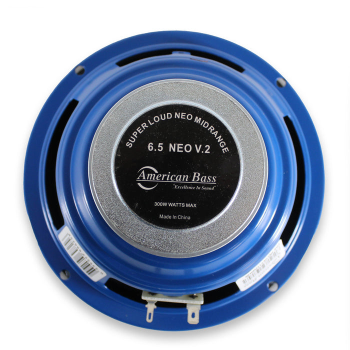 American Bass 6.5" Midrange Neodymium Speaker 300W 4 Ohm Pro Car Audio NEO65