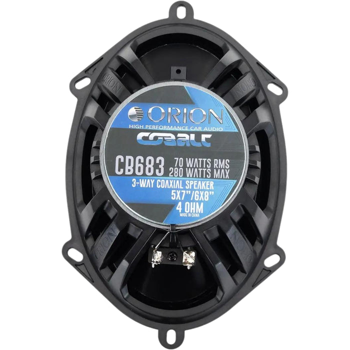 6x8" 70W RMS | 280W Peak 4-Ohm 3-Way Coaxial Speakers ORION COBALT Series/ CB683