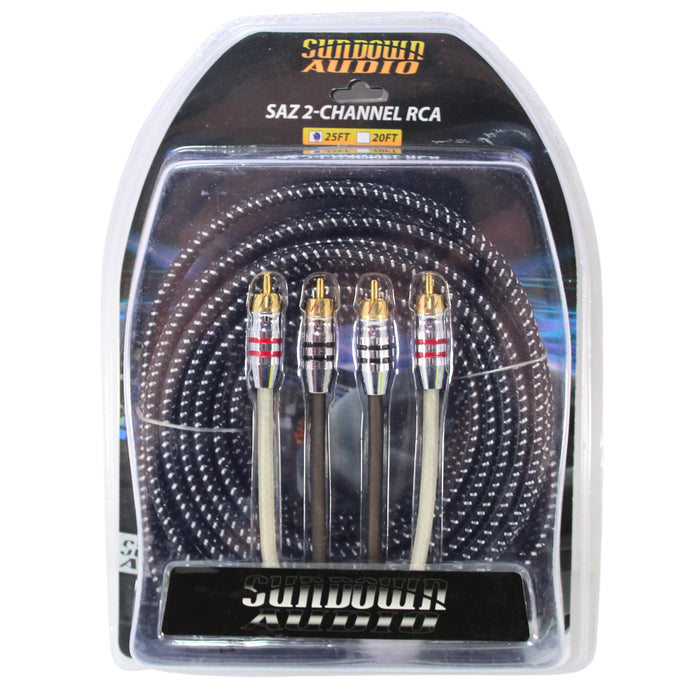 Sundown Audio 2 Channel SAZ RCA Interconnect Cables 1.5ft - 25ft