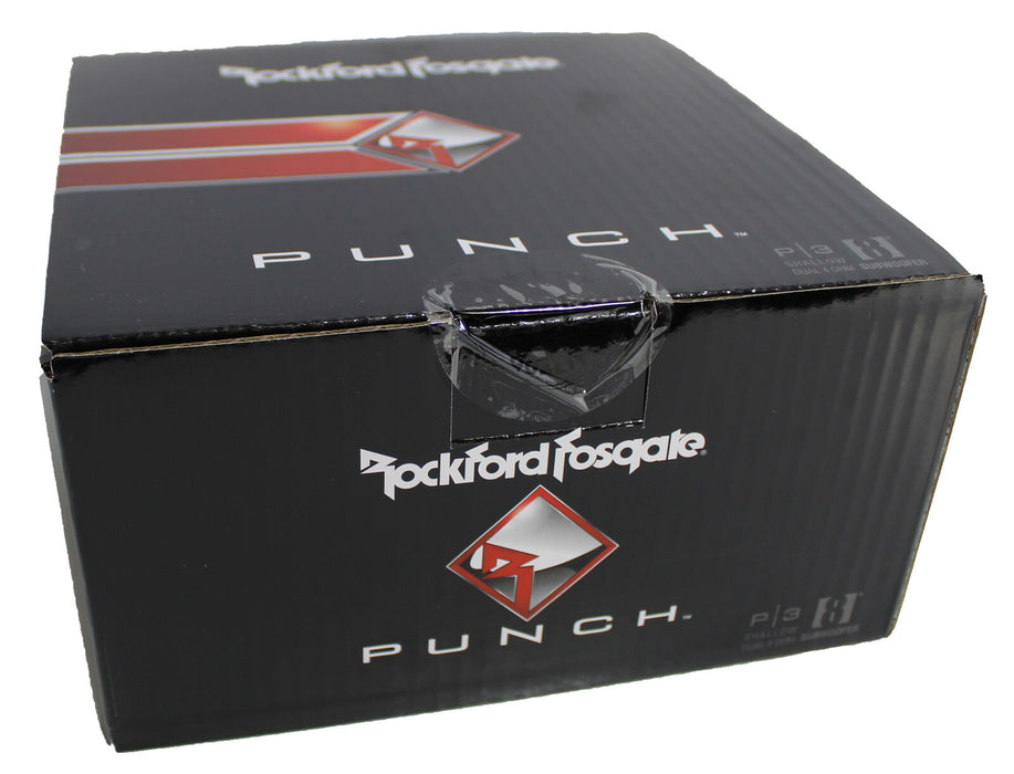 Rockford Fosgate 8" Punch P3S Shallow 300W Dual 4 Ohm Subwoofer P3SD4-8