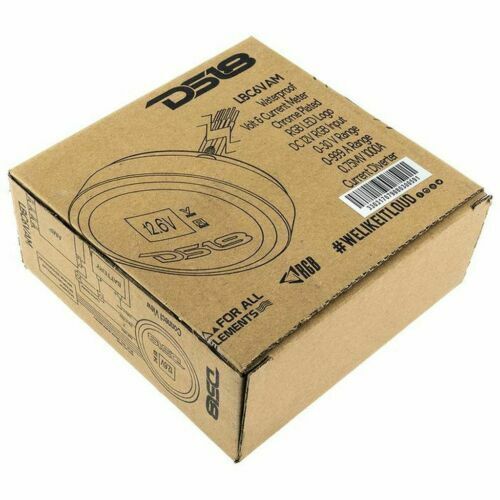 Waterproof Digital Volt/Amp Current Meter Chrome Plated RGB LED DS18