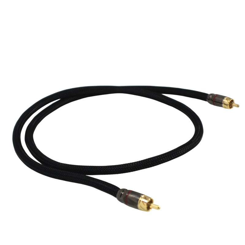 Full Tilt Audio Single Channel 3.0 Feet Gold Tip RCA Cable FT-RCA3.0-HQ-SGL